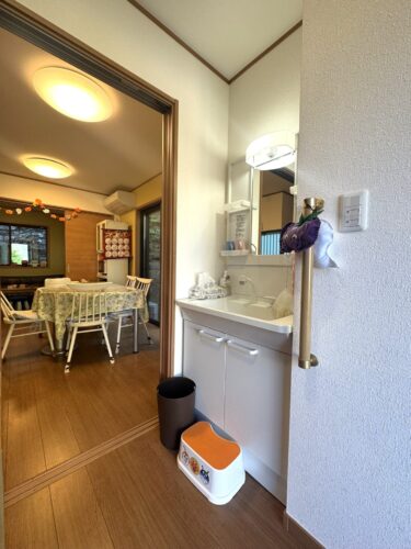 ここで手を洗って、うがいして