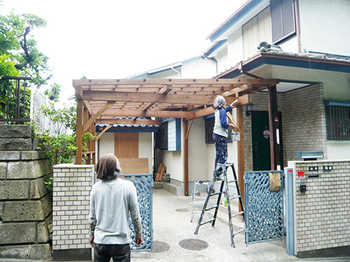 木製カーポート2
