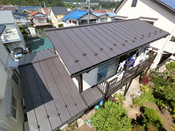 屋根葺き替え、雨樋取り替え、外壁塗装工事(横浜市金沢区M様邸)画像